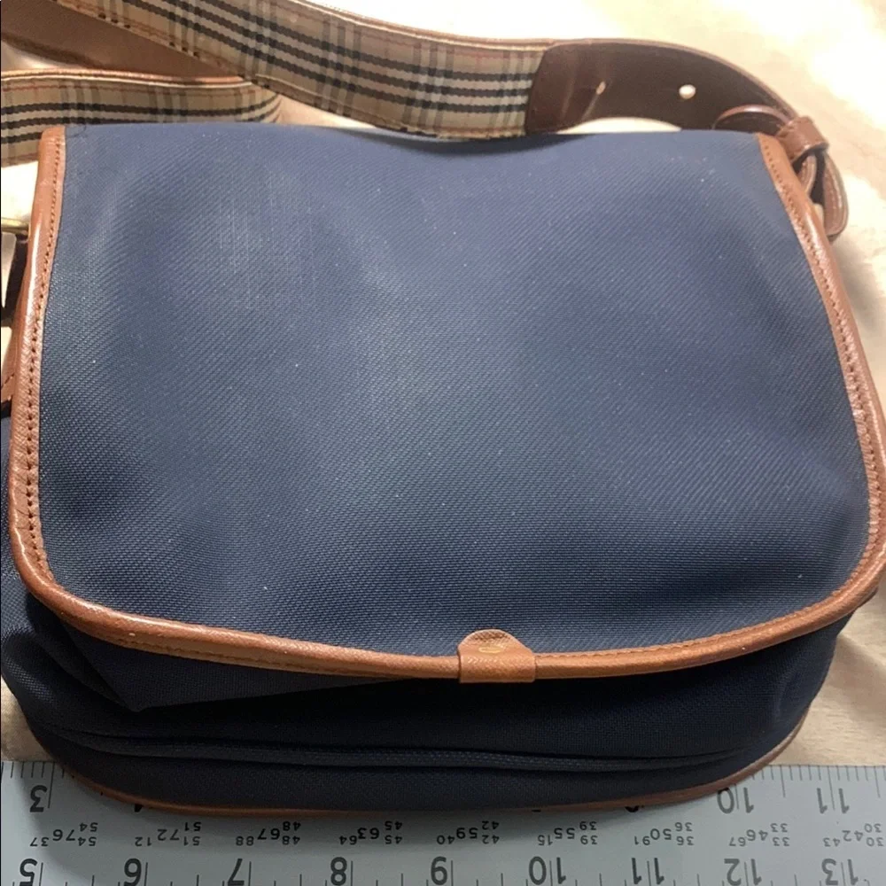 Vintage Burberrys of London Navy and Brown Crossbody Bag - Picture 6 of 11